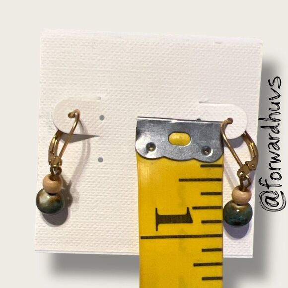 Bundle Sale 3 for $15 | Hand Crafted Mixed Media Bead Earrings on Latch-back Hoo - Picture 4 of 6